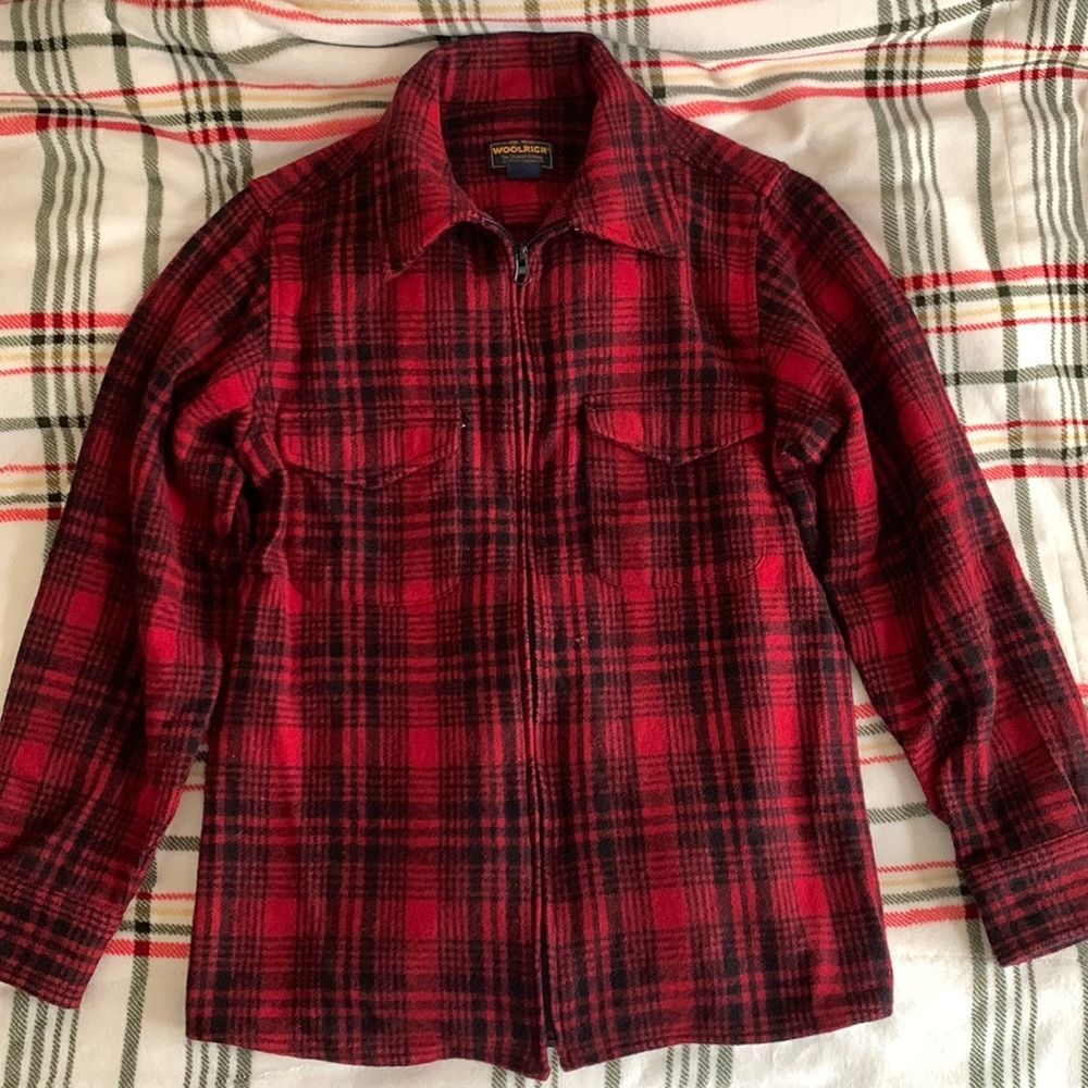Red Plaid Flannel Jacket
